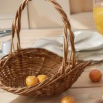 Wicker Flower Basket - Large Woven Wicker Storage Basket with Handle for Fruits, Vegetables, and Party Supplies
